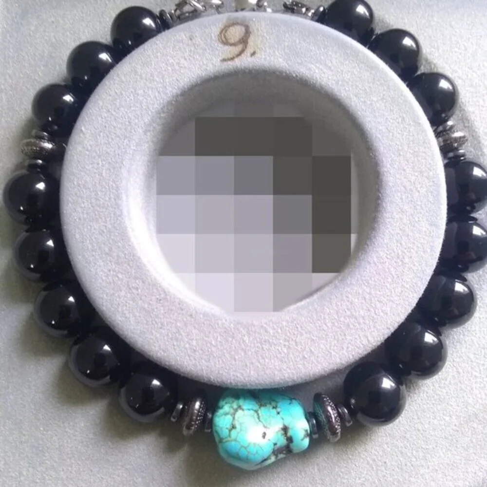 Big Man's Black Jasper + Magnesite Bracelet - Grounding Balance Stability